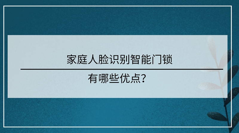 家庭人臉識別智能門鎖優點