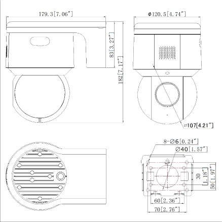 DS-2DC3A40IW-D外形尺寸