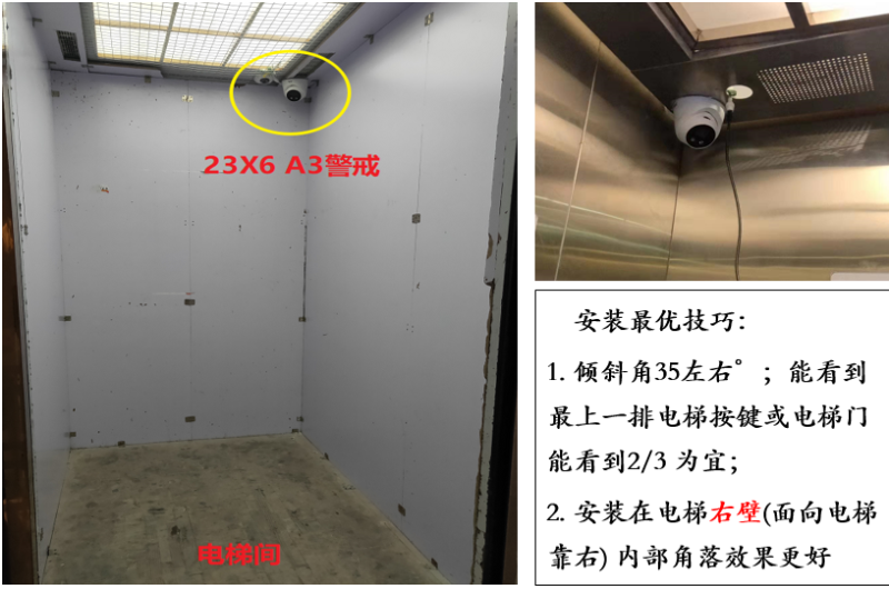 電梯智能警戒攝像機安裝