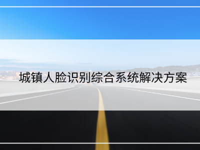 城鎮人臉識別綜合系統解決方案