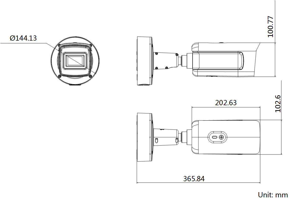 DS-2CD8A47FWD-IZH產品尺寸